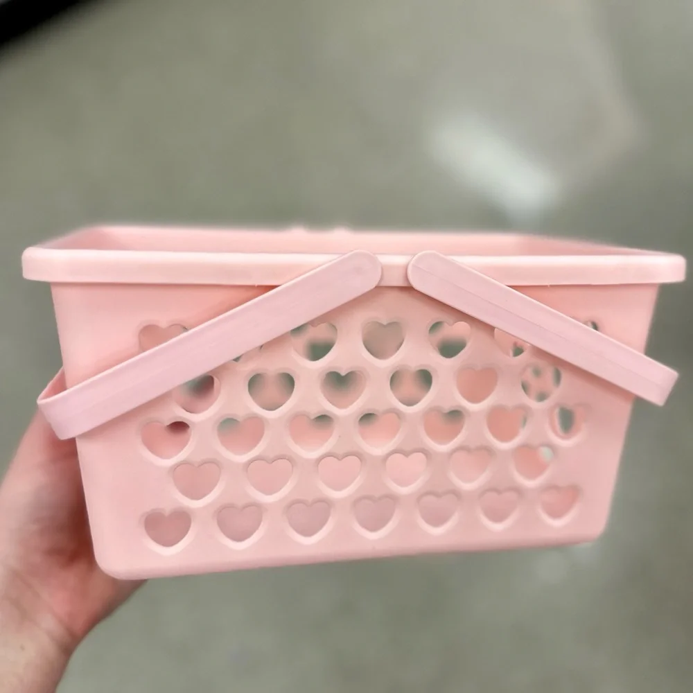 Target Bullseye Playground Spring Pink Heart Easter Shopping Basket